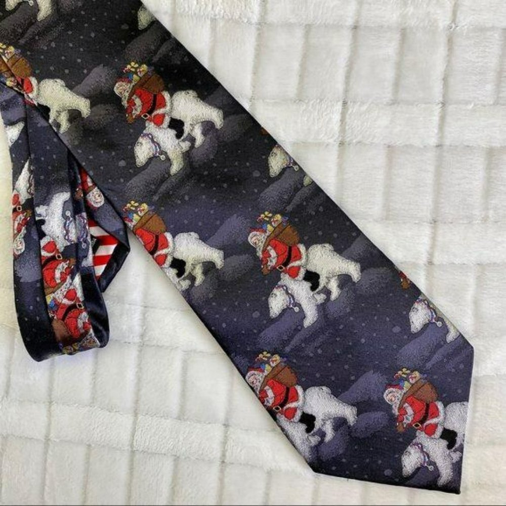 St. Nicks tie shop Santa Claus and Polar bear tie